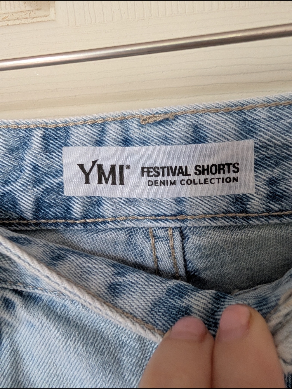 NWT YMI High-Rise Frayed Festival Boho Jean Shorts Size 32 - Picture 2 of 5